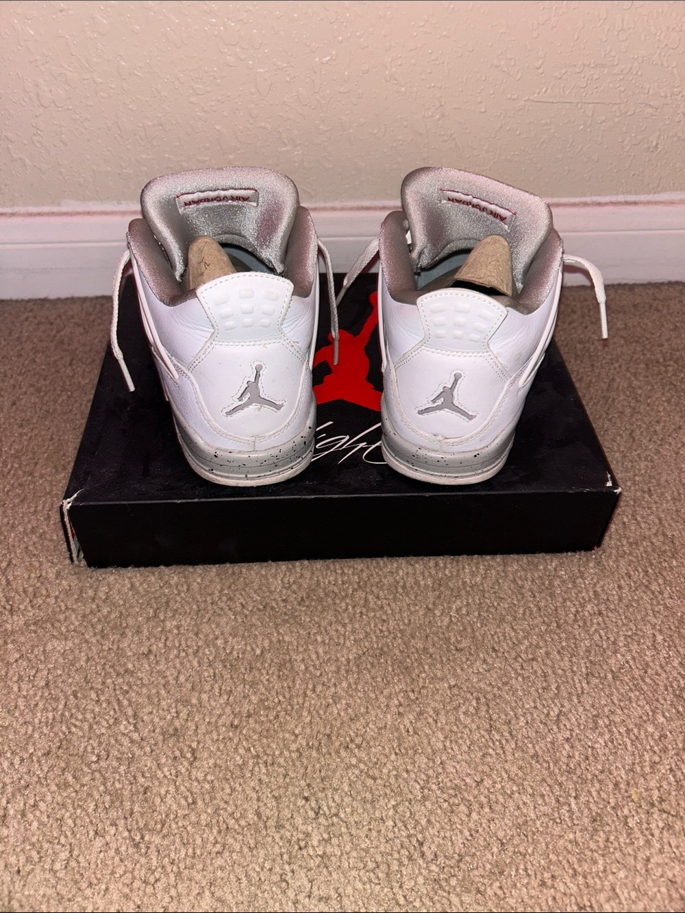 Jordan Kids White and Silver Jumpman Low-Top Sneakers